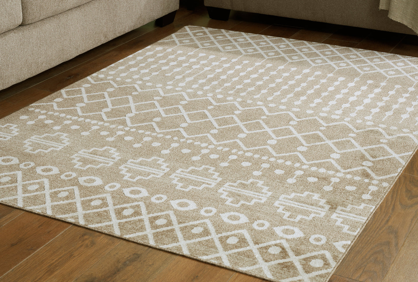 Bunchly Tan/Brown/Cream 5' x 7' Rug