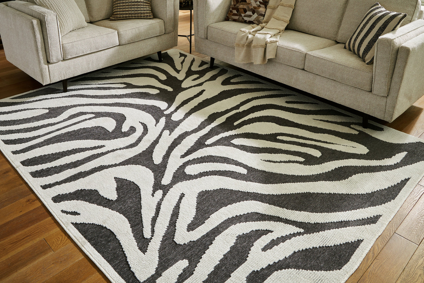 Thomwith Black/Ivory 7'10" x 10'1" Rug