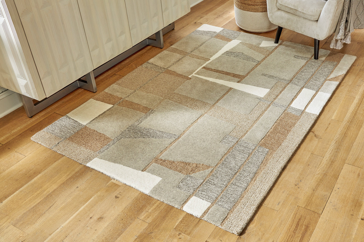 Abbotton Taupe/Gray/Caramel 5' x 7' Rug