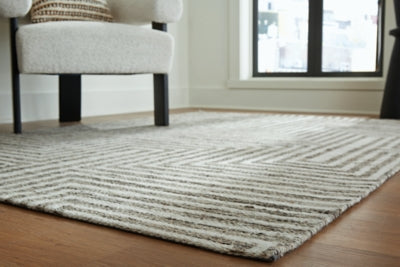 Jossen Ivory/Gray Medium Rug - Ornate Home