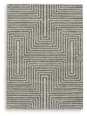 Jossen Ivory/Gray Medium Rug - Ornate Home