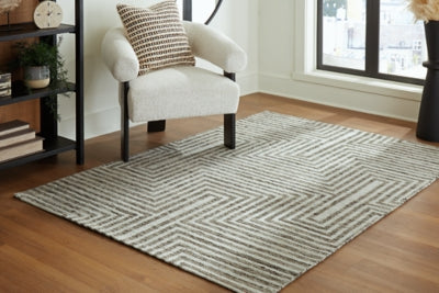 Jossen Ivory/Gray Medium Rug - Ornate Home