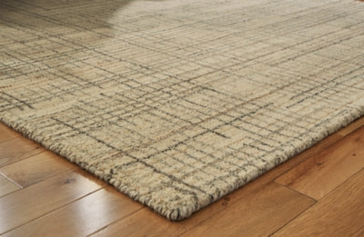 Janston Ivory/Gray/Tan Medium Rug - Ornate Home