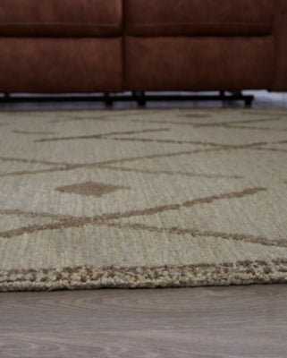 Guyford Beige/Brown Medium Rug - Ornate Home