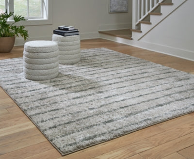 Laddway Cream/Green Large Rug - Ornate Home