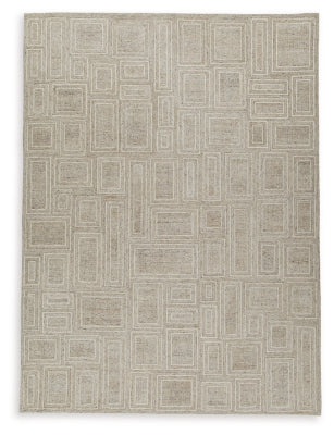 Brickburgh Gray/Ivory/Honey Extra Large Rug - Ornate Home