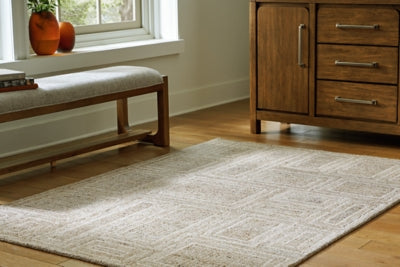 Brickburgh Gray/Ivory/Honey Medium Rug - Ornate Home