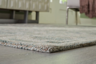 Jossland Green/Ivory Large Rug - Ornate Home