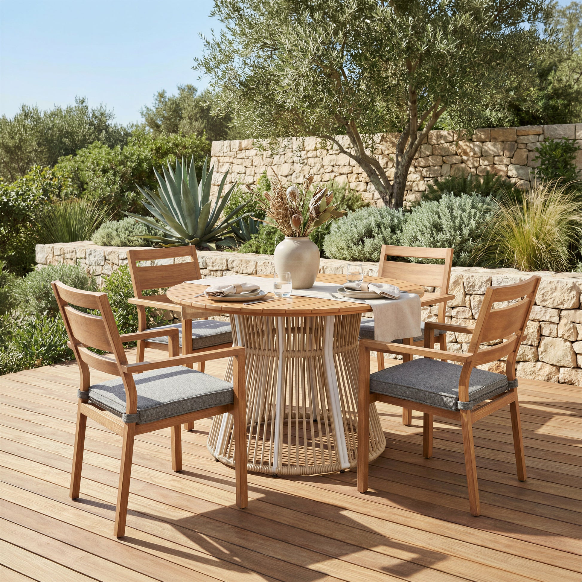 Rader Natural Outdoor Dining Chair (Set of 2) - Ornate Home