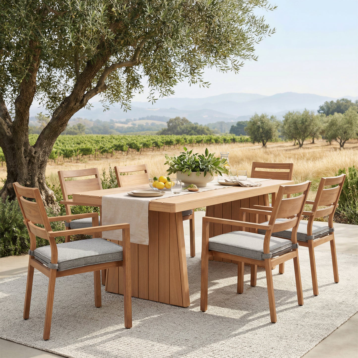 Rader Natural Outdoor Dining Chair (Set of 2) - Ornate Home