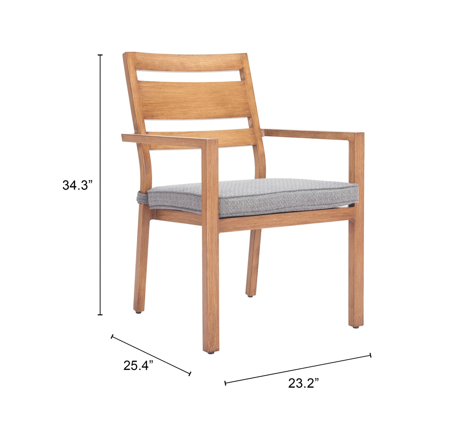 Rader Natural Outdoor Dining Chair (Set of 2) - Ornate Home