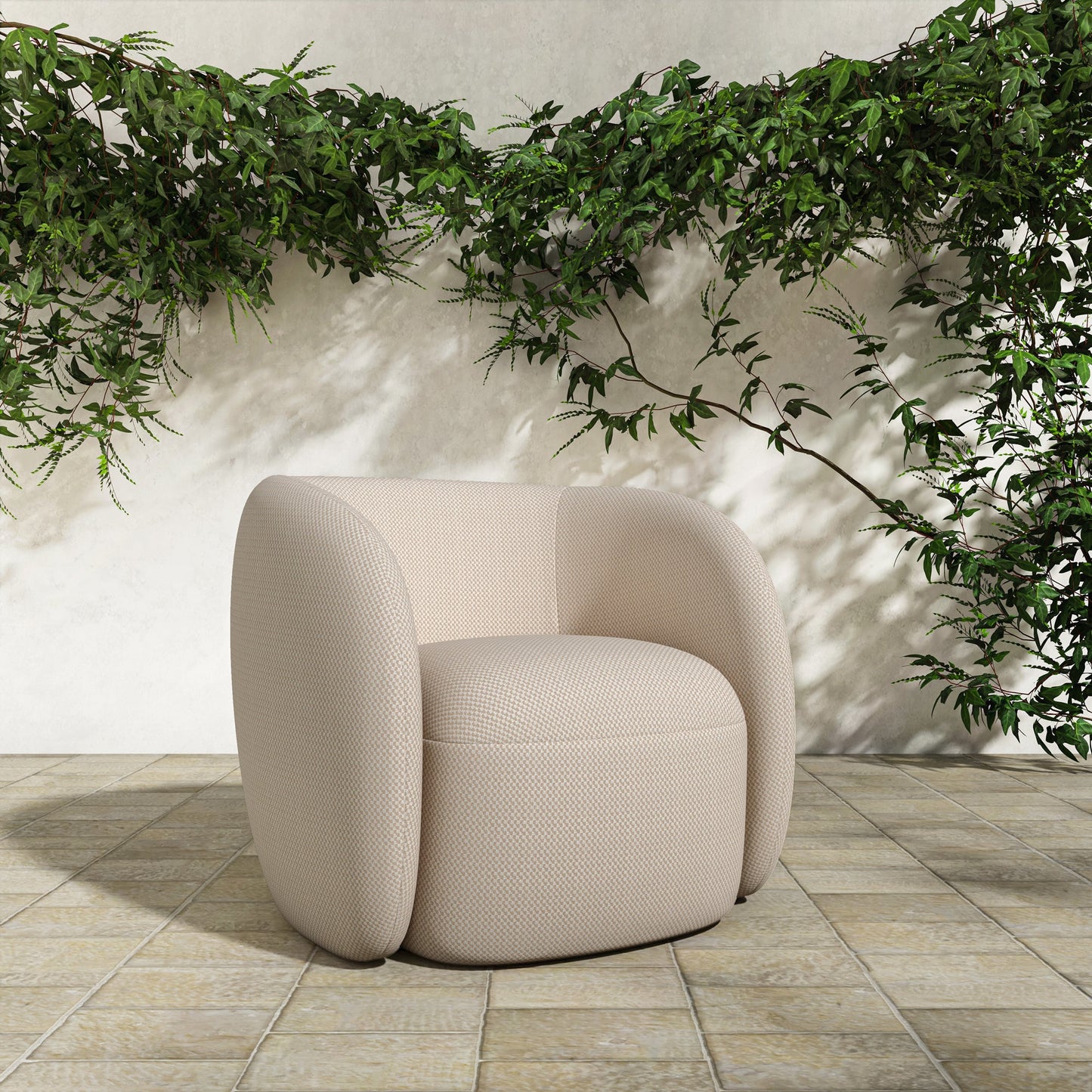 Rae Beige Outdoor Accent Chair - Ornate Home