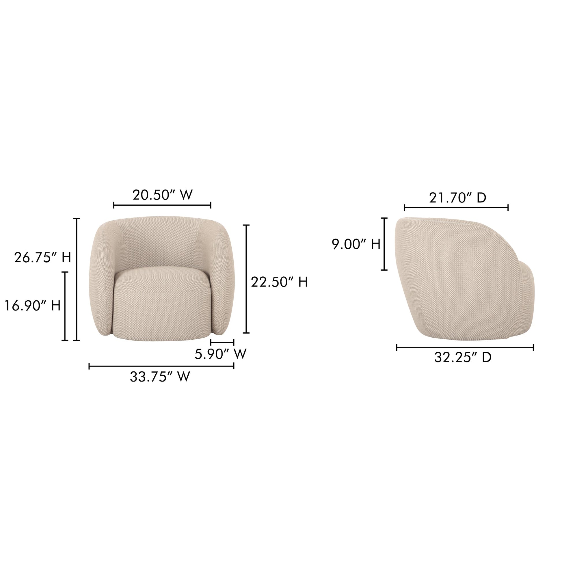 Rae Beige Outdoor Accent Chair - Ornate Home