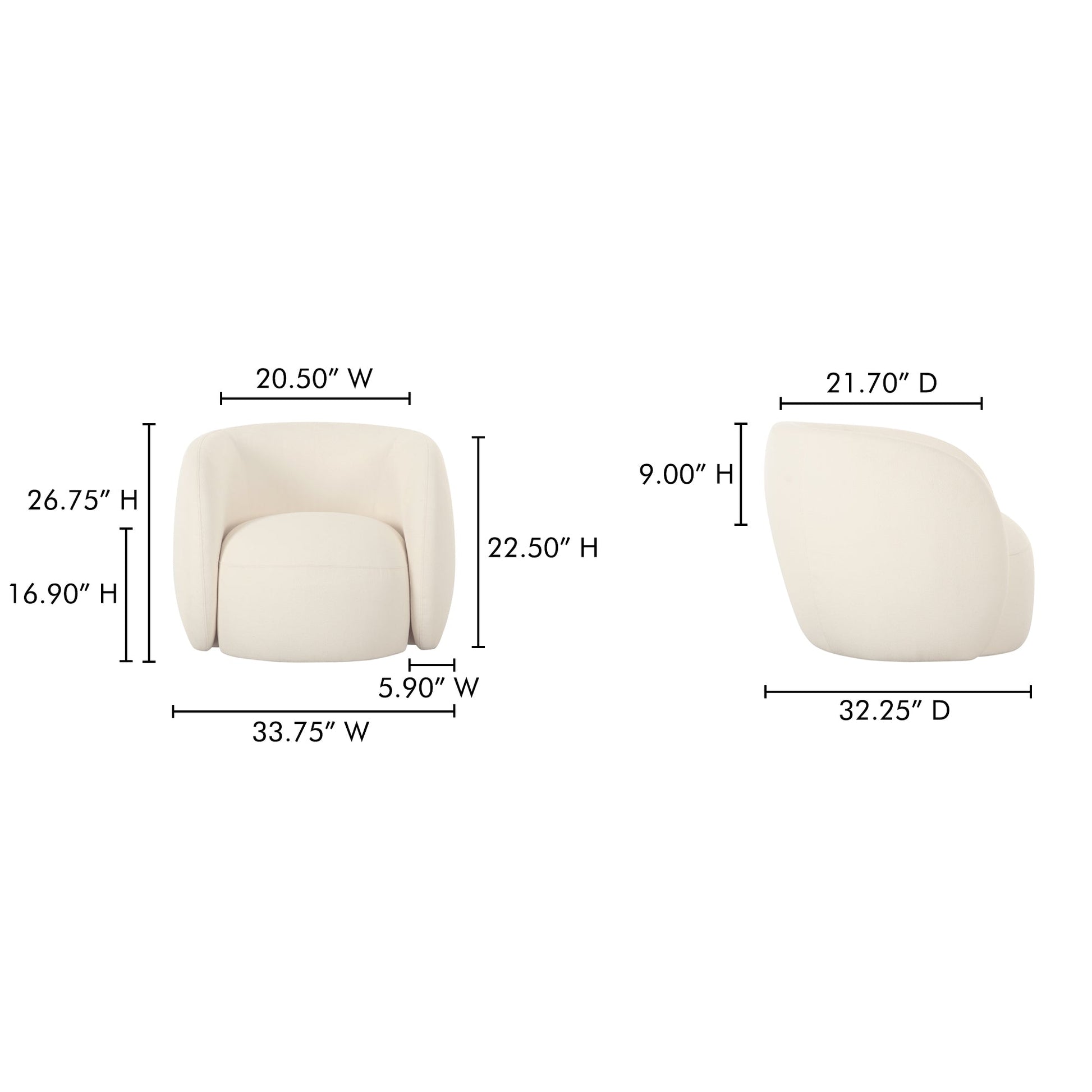 Rae Cream Outdoor Accent Chair - Ornate Home