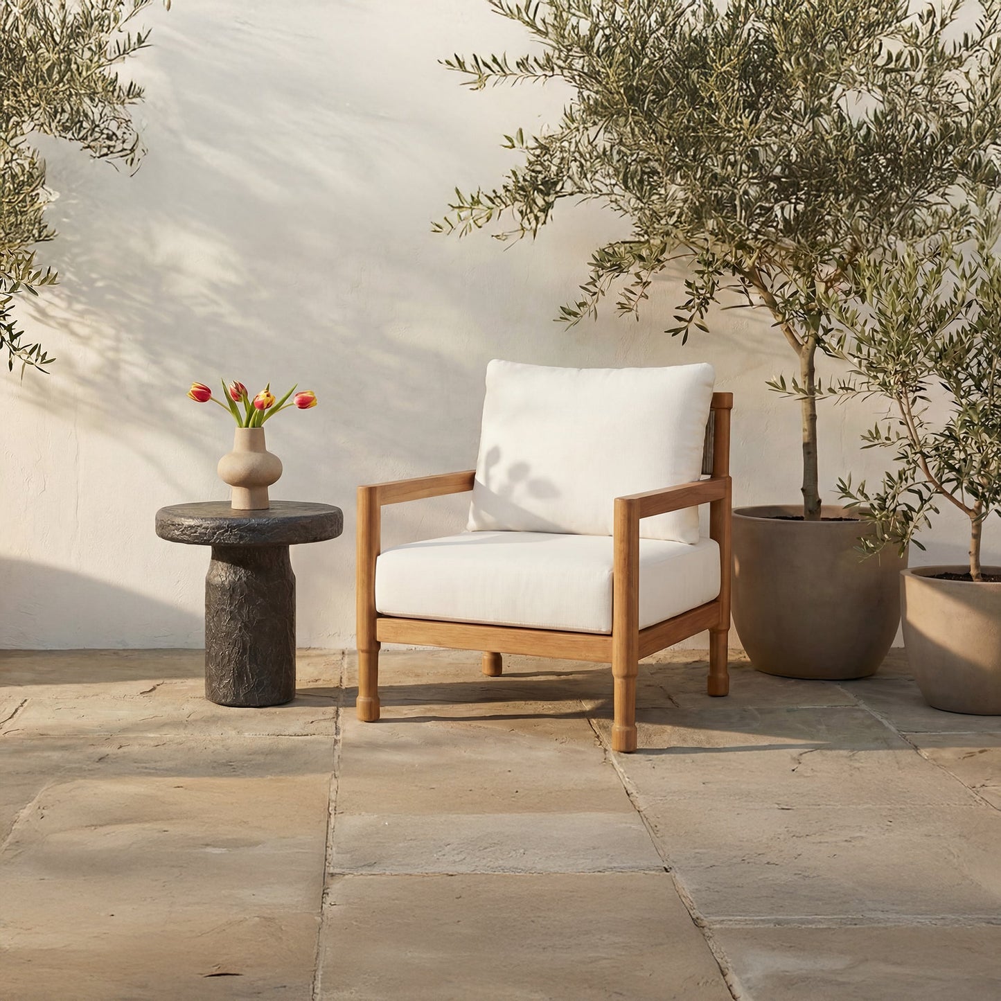 Raf Natural Outdoor Accent Chair - Ornate Home