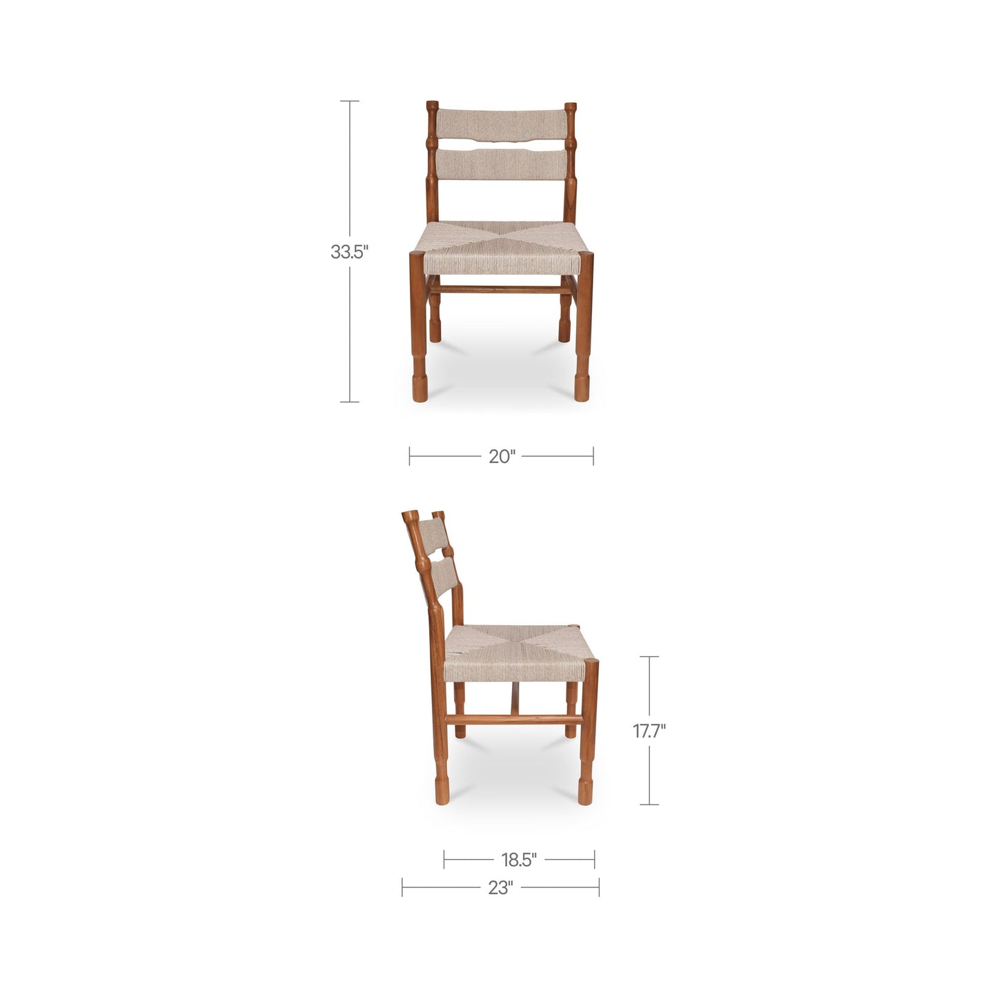 Raf Natural Outdoor Dining Chair (Set of 2) - Ornate Home