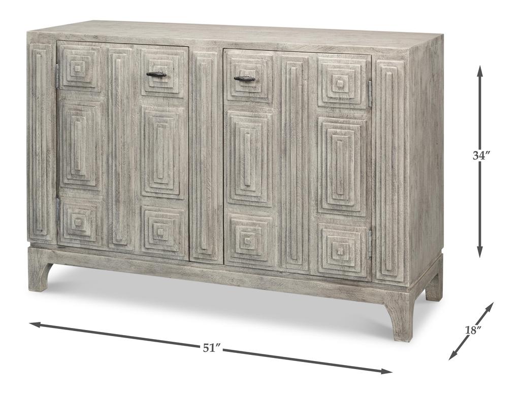Rafina Grey Two Door Sideboard - Ornate Home