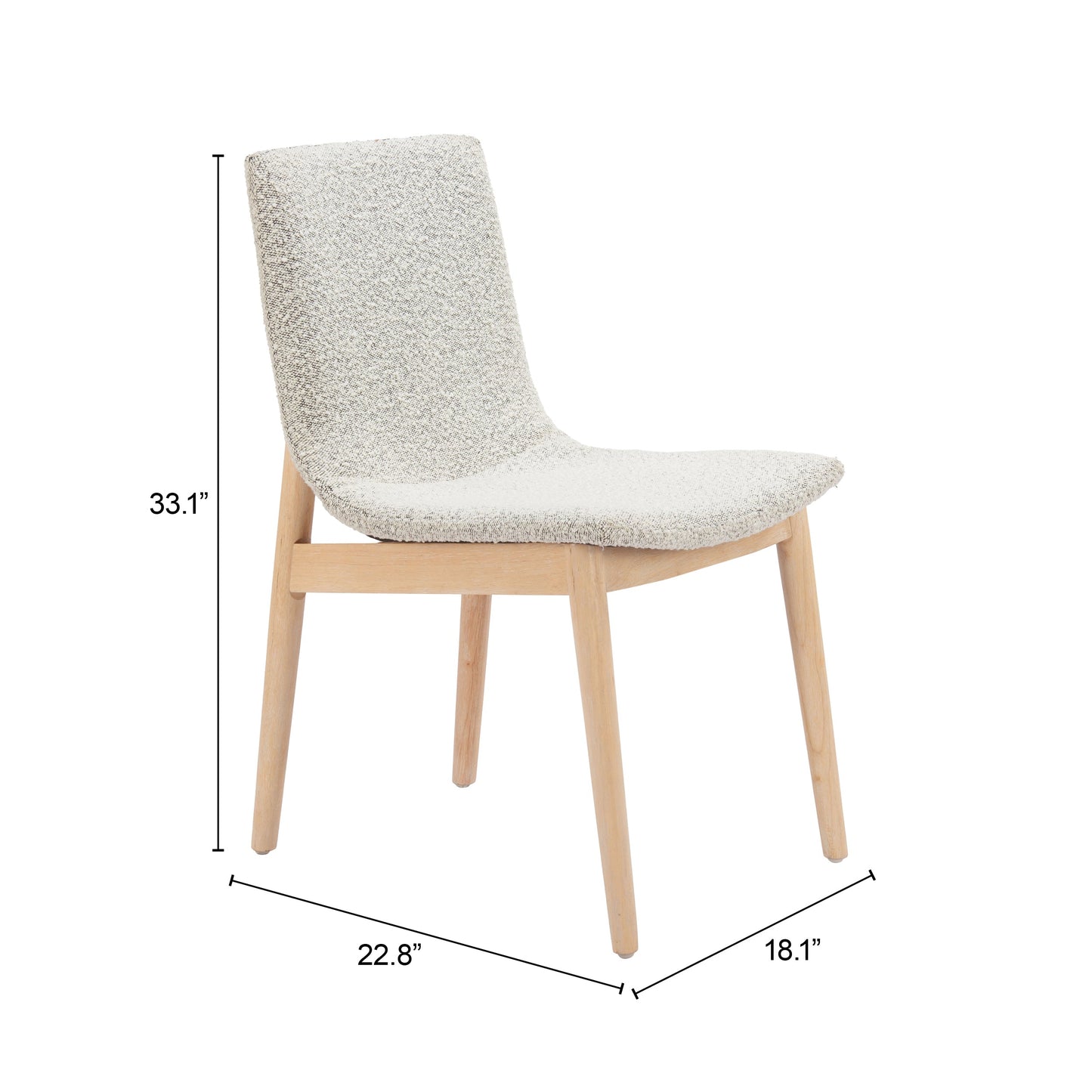 Raha Gray & Whitewashed Dining Chair (Set of 2) - Ornate Home