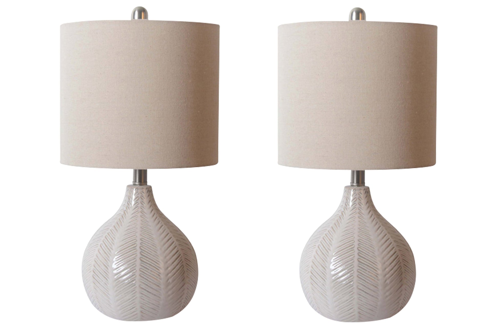 Rainermen Off White Table Lamp (Set of 2)- Viva Furn