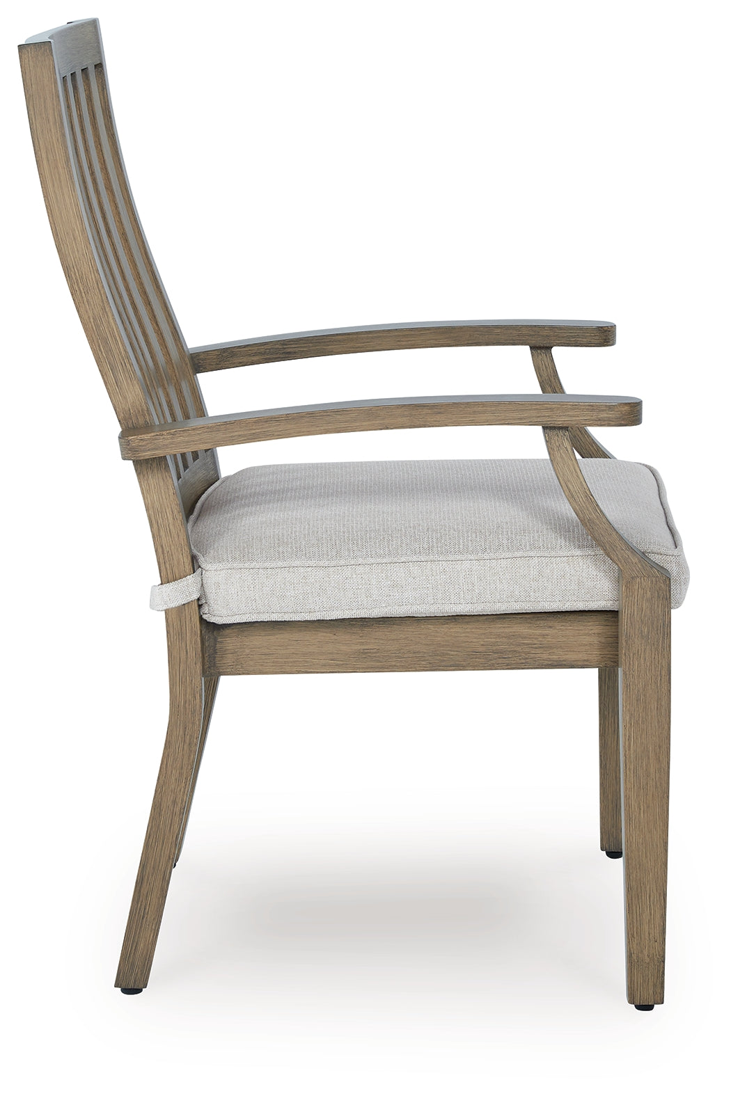 Rainier Ranch Brown/Beige Outdoor Arm Chair with Cushion (Set of 2)- Viva Furn