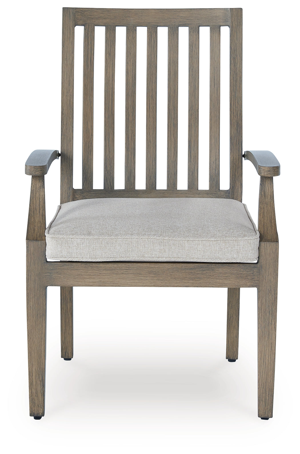 Rainier Ranch Brown/Beige Outdoor Arm Chair with Cushion (Set of 2)- Viva Furn