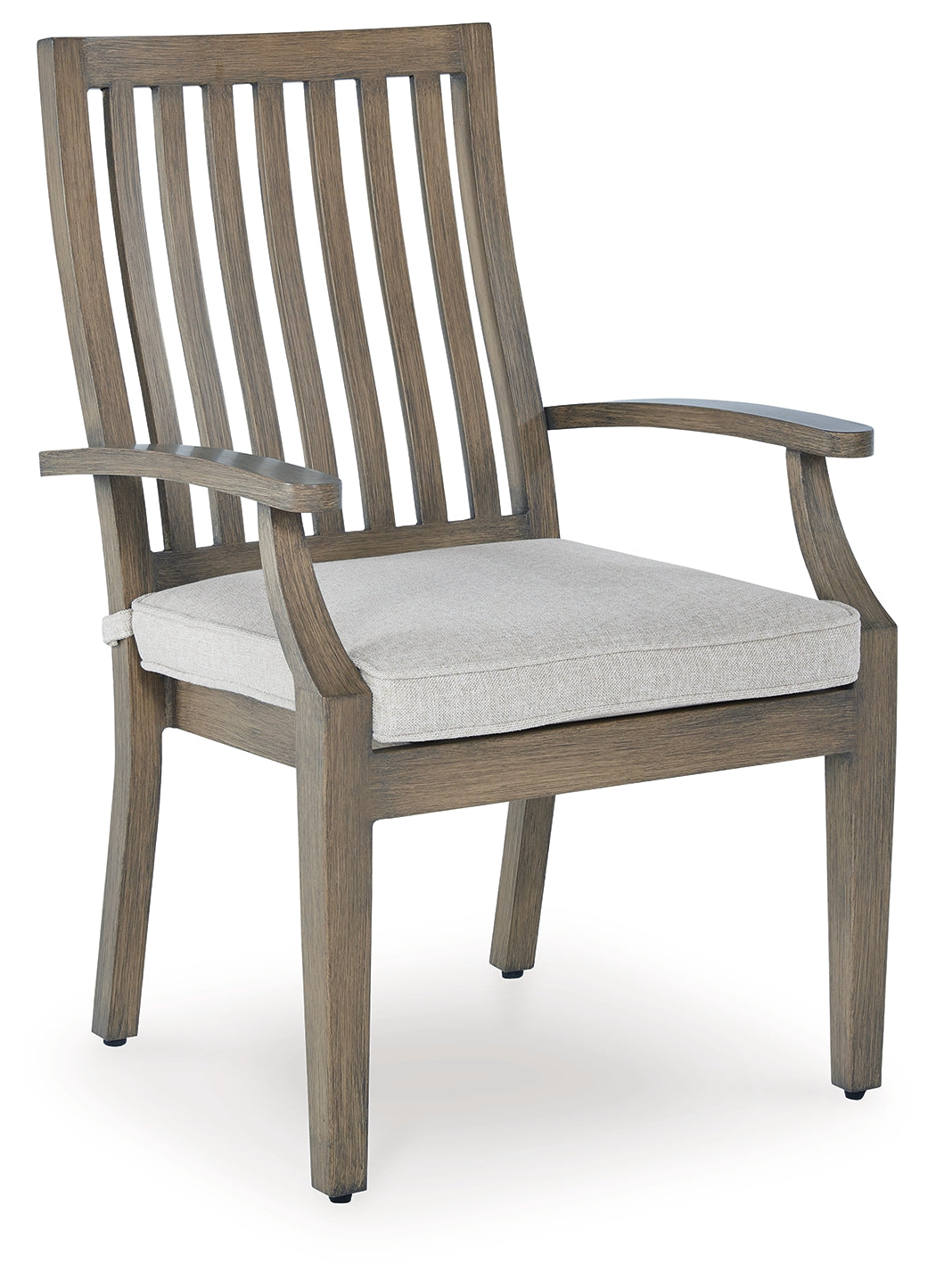 Rainier Ranch Brown/Beige Outdoor Arm Chair with Cushion (Set of 2)- Viva Furn
