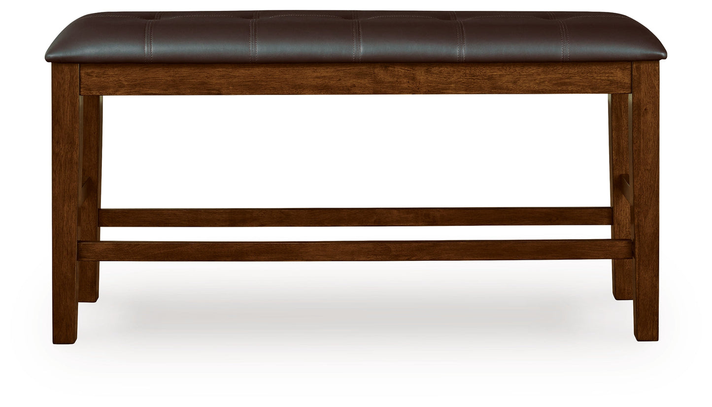 Ralene Medium Brown DBL Counter UPH Bench (1/CN)- Viva Furn