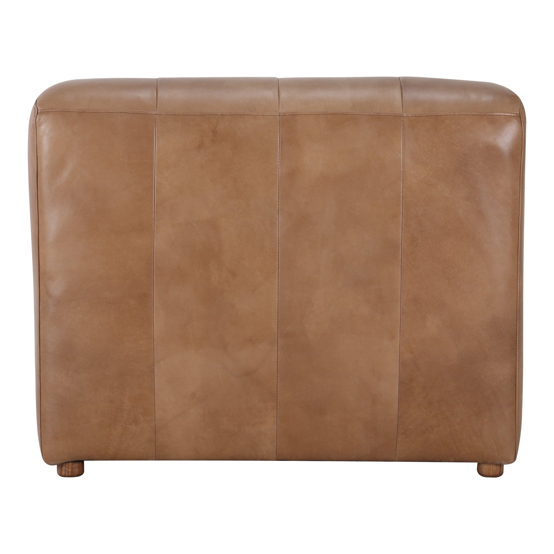 Ramsay Brown Leather Slipper Chair - Ornate Home