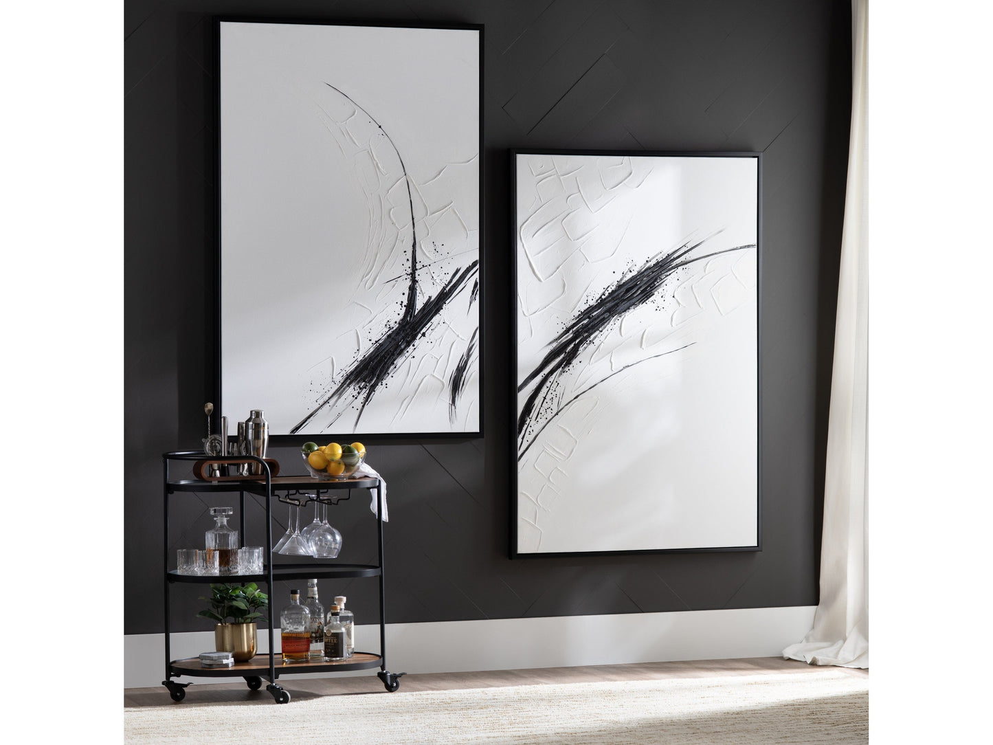 Ramsey Black/White Canvas - Ornate Home
