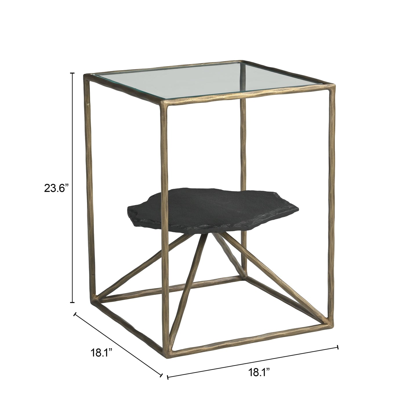 Ranol Brass Side Table - Ornate Home