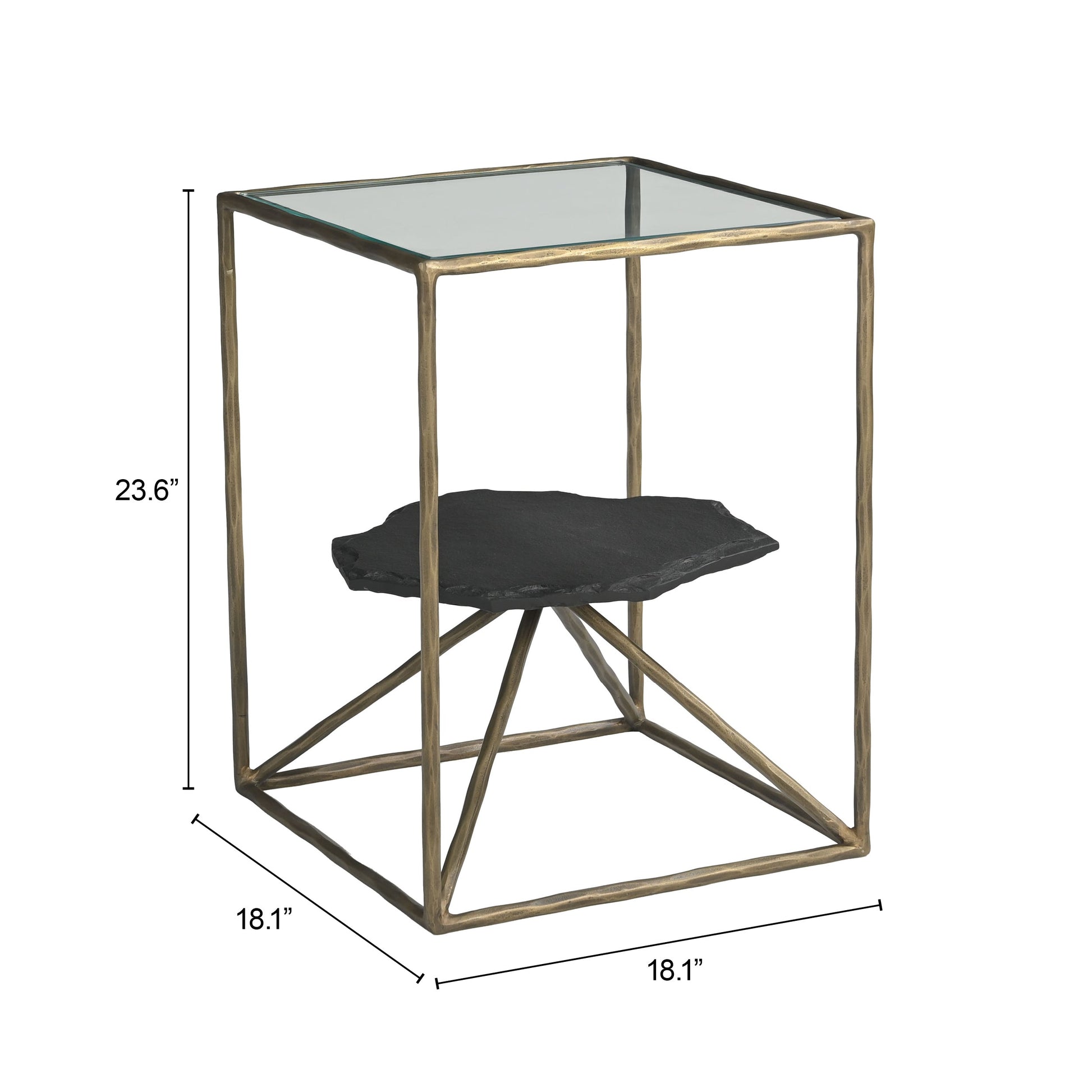 Ranol Brass Side Table - Ornate Home