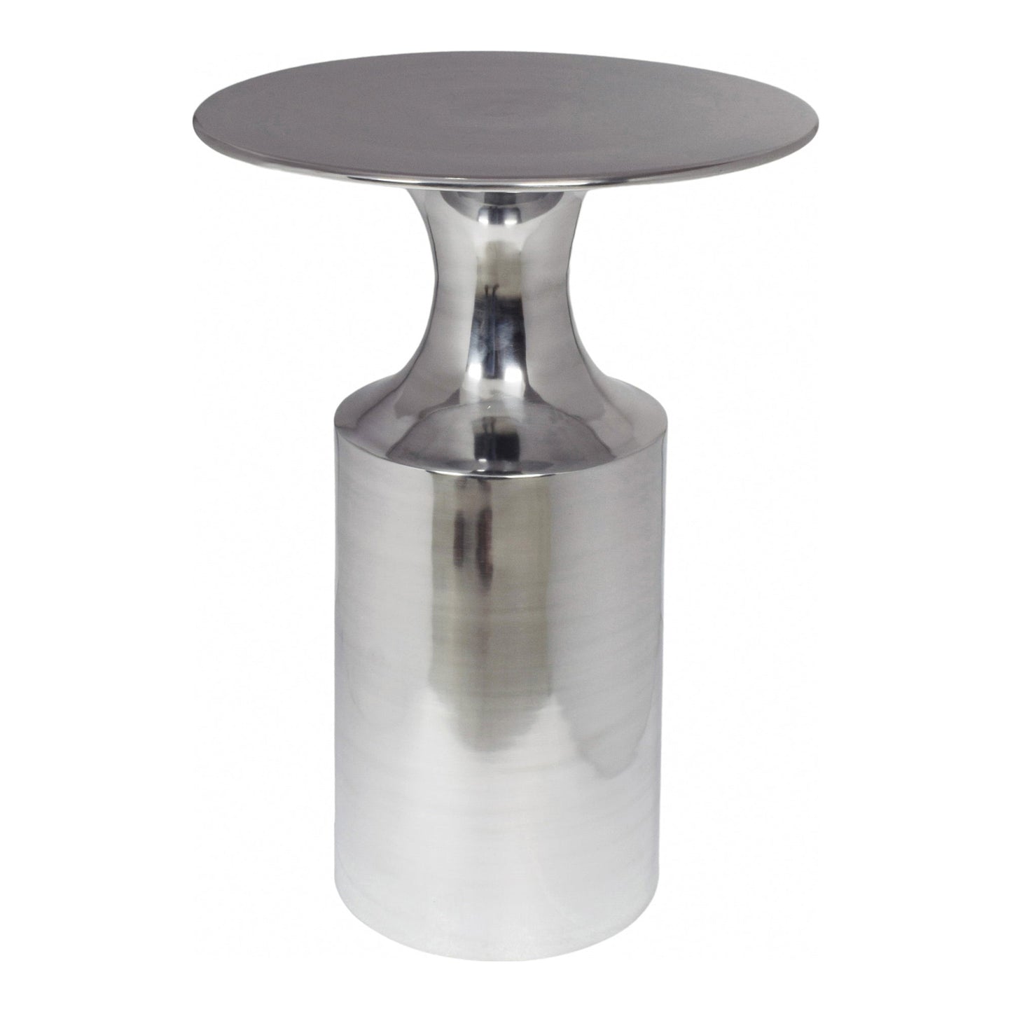 Rassa Polished Silver Accent Table - Ornate Home