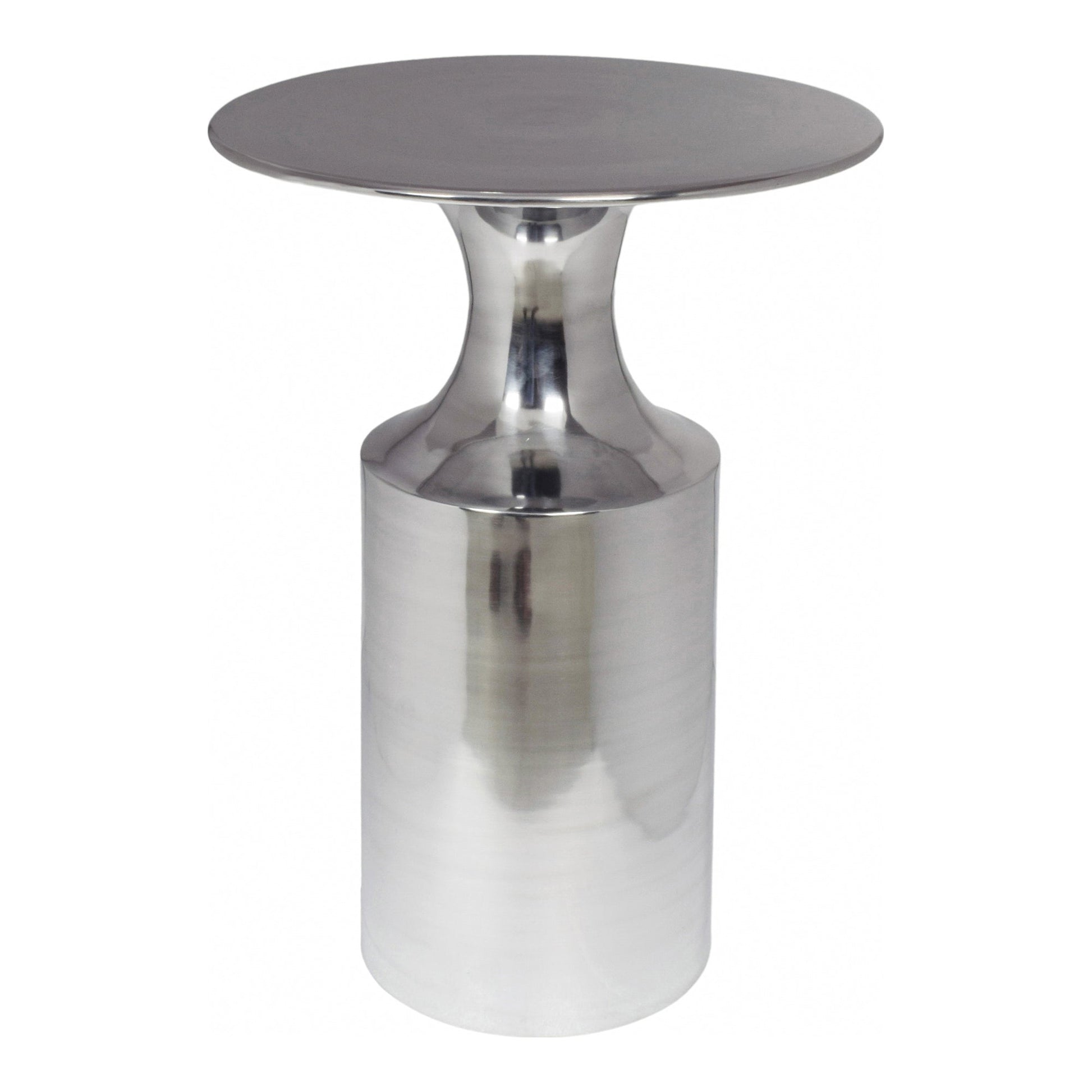 Rassa Polished Silver Accent Table - Ornate Home