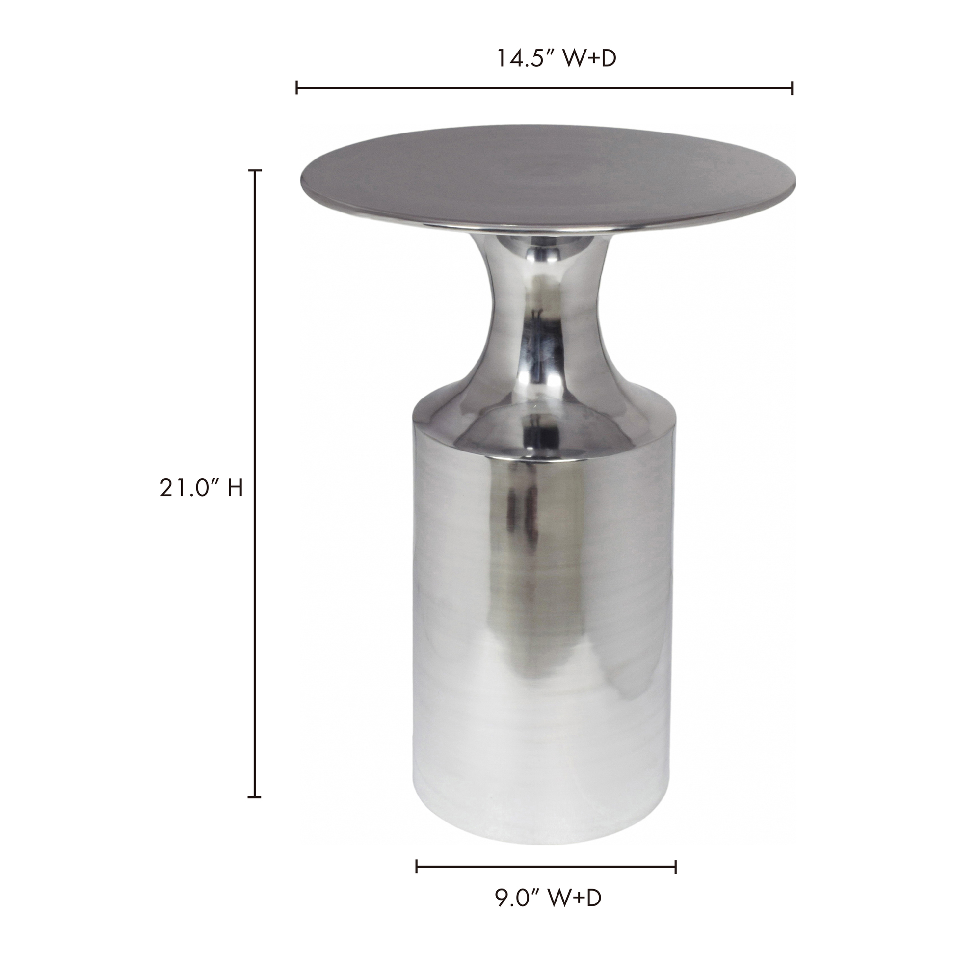 Rassa Polished Silver Accent Table - Ornate Home