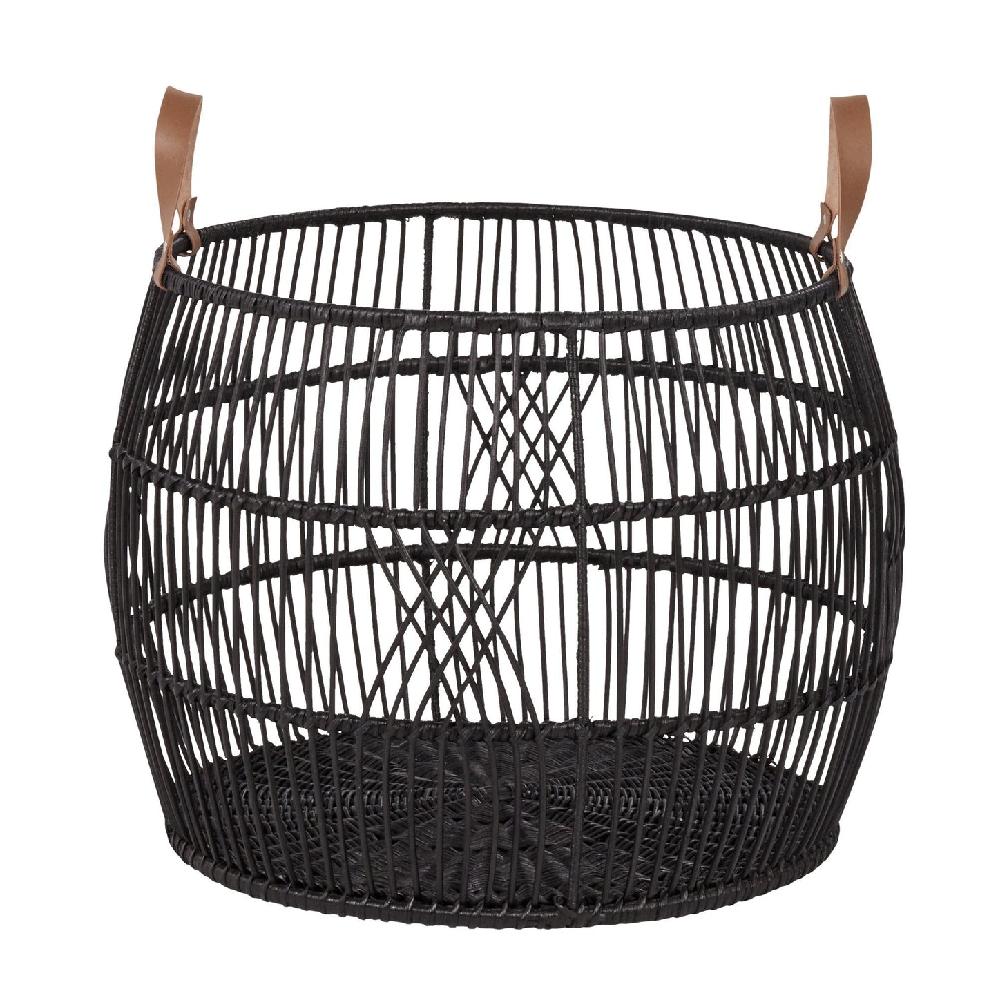 Rattan Iron Black Basket - Ornate Home