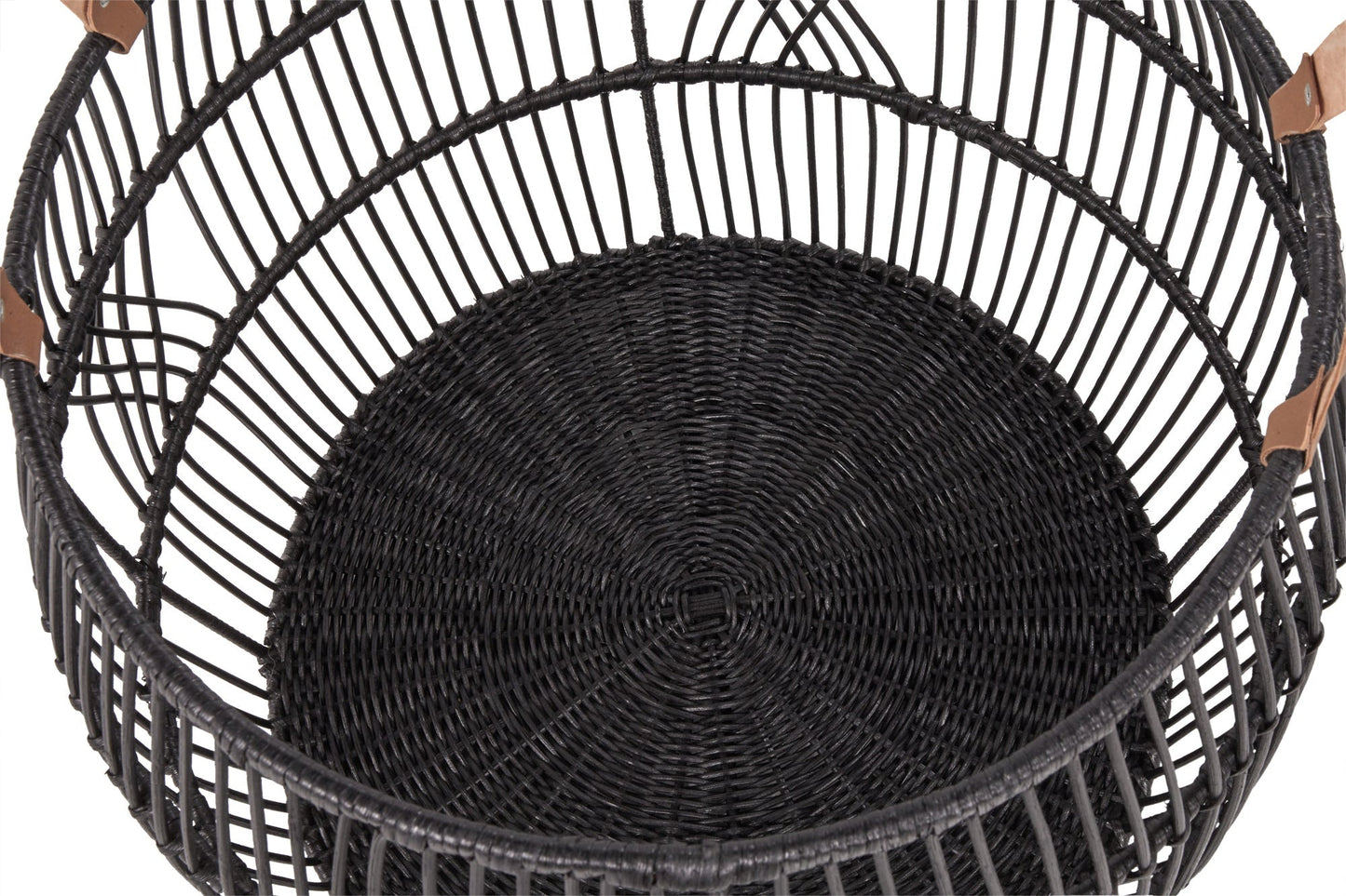 Rattan Iron Black Basket - Ornate Home