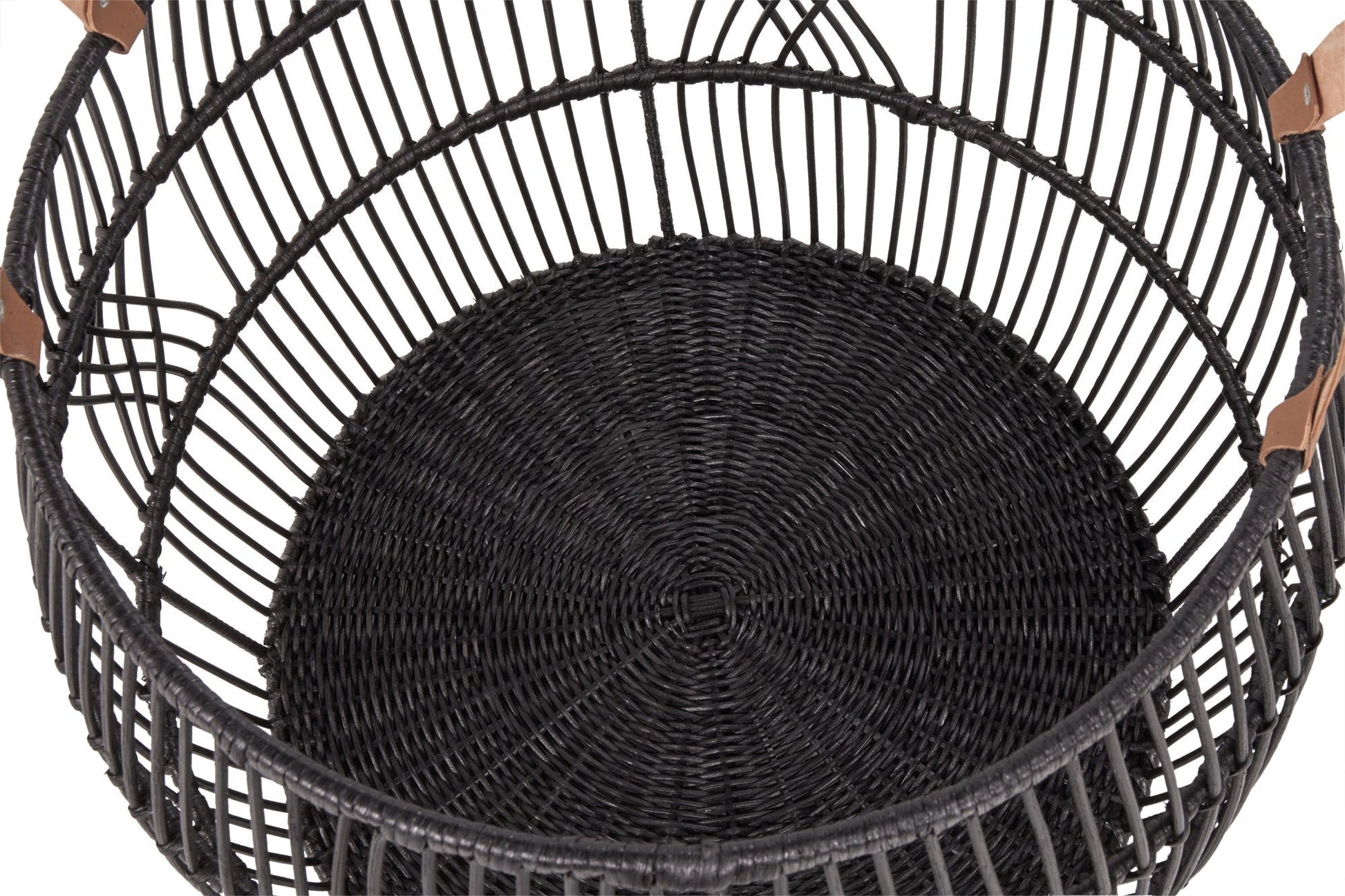 Rattan Iron Black Basket - Ornate Home