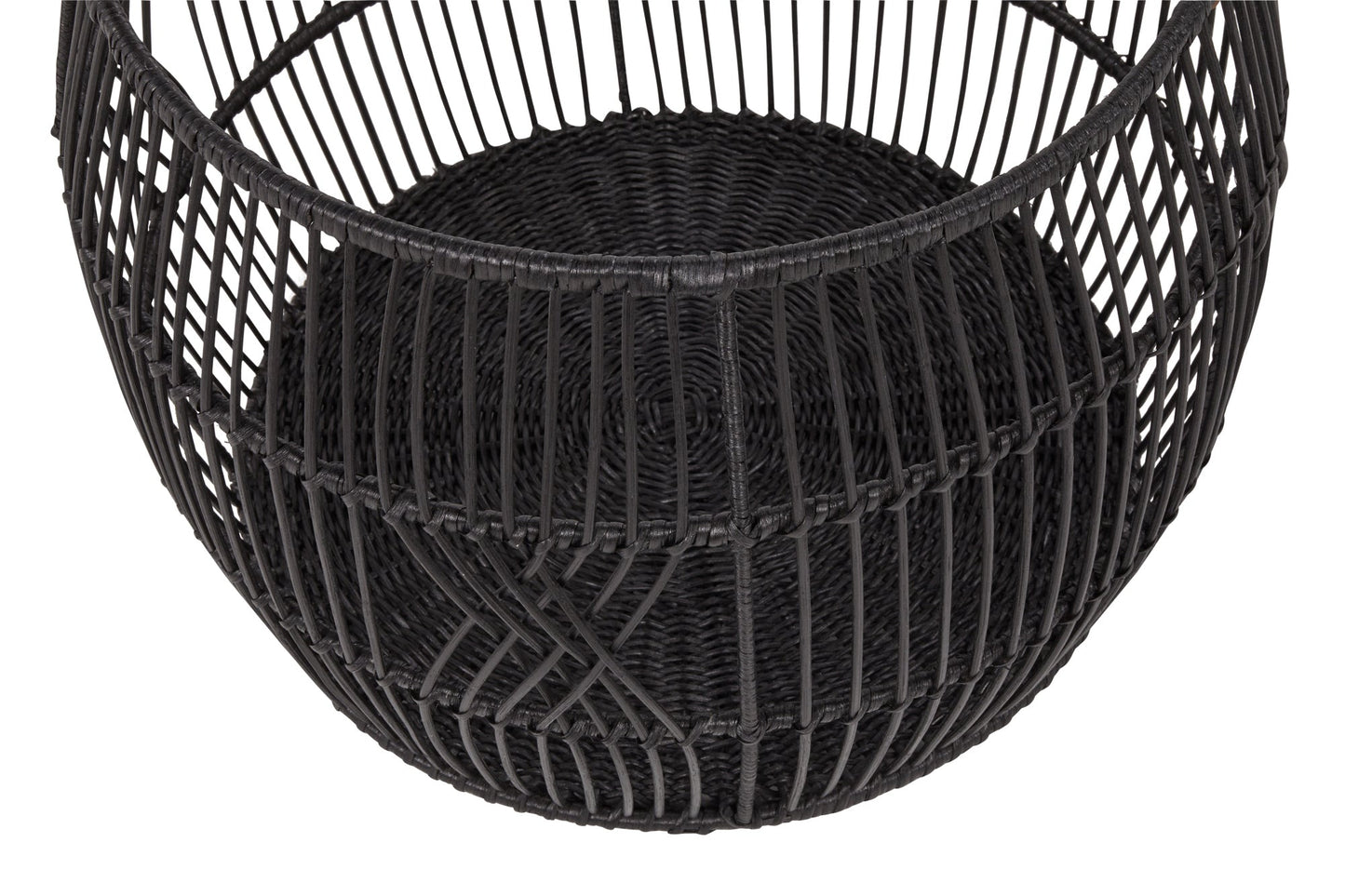 Rattan Iron Black Basket - Ornate Home