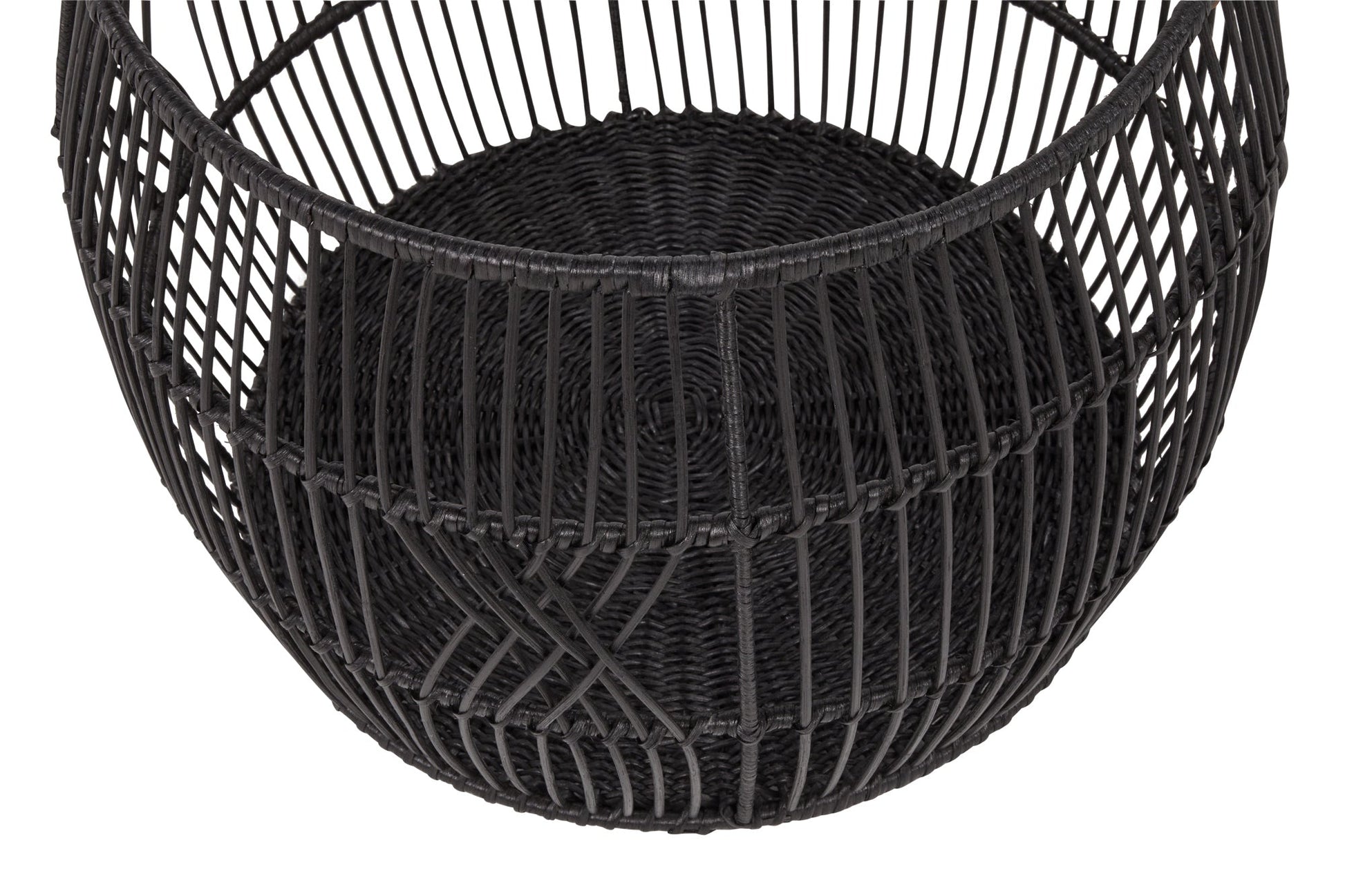 Rattan Iron Black Basket - Ornate Home