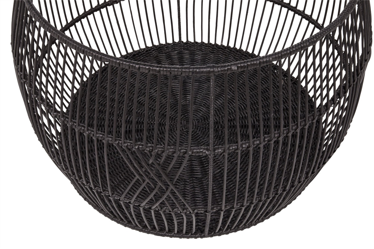 Rattan Iron Black Basket - Ornate Home