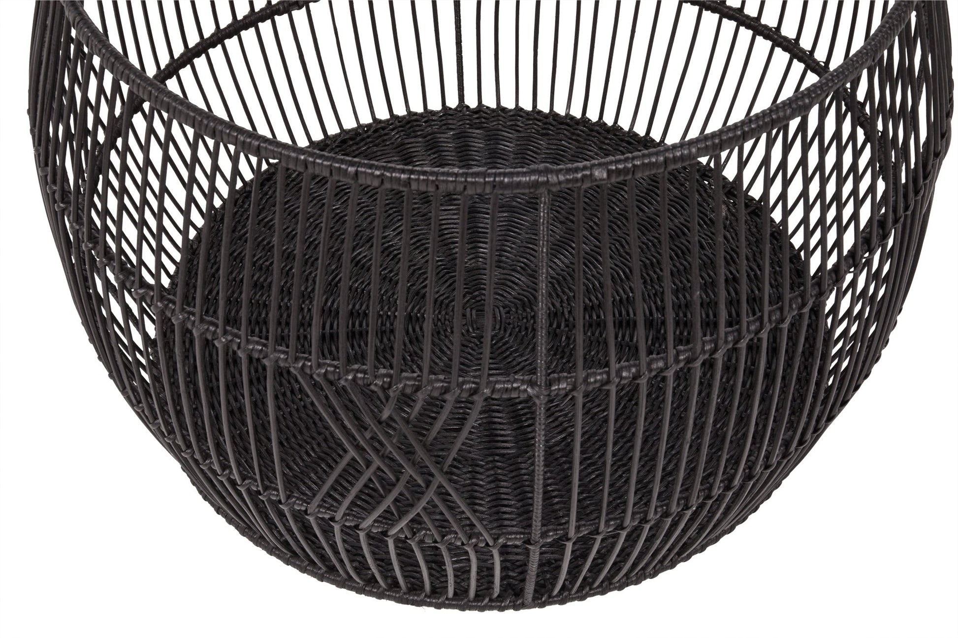 Rattan Iron Black Basket - Ornate Home