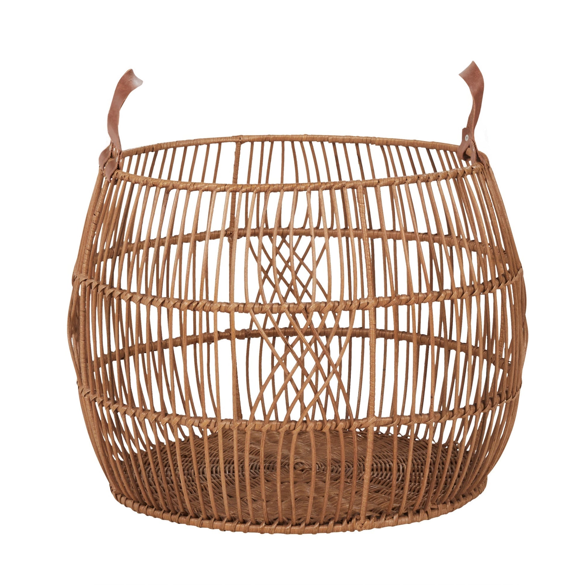 Rattan Iron Natural Basket - Ornate Home