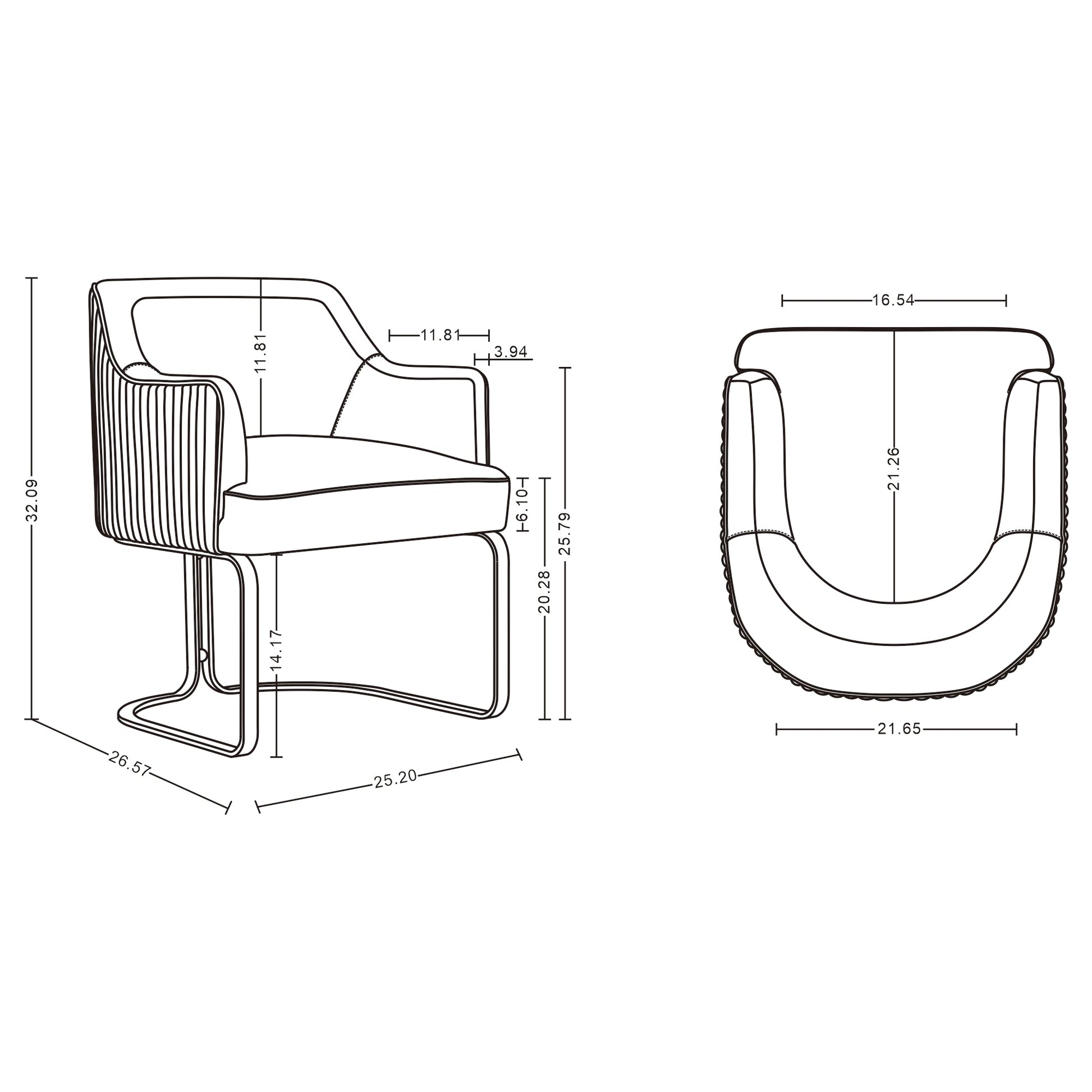 Raya Dining Armchair in Black (set of 2) - Ornate Home