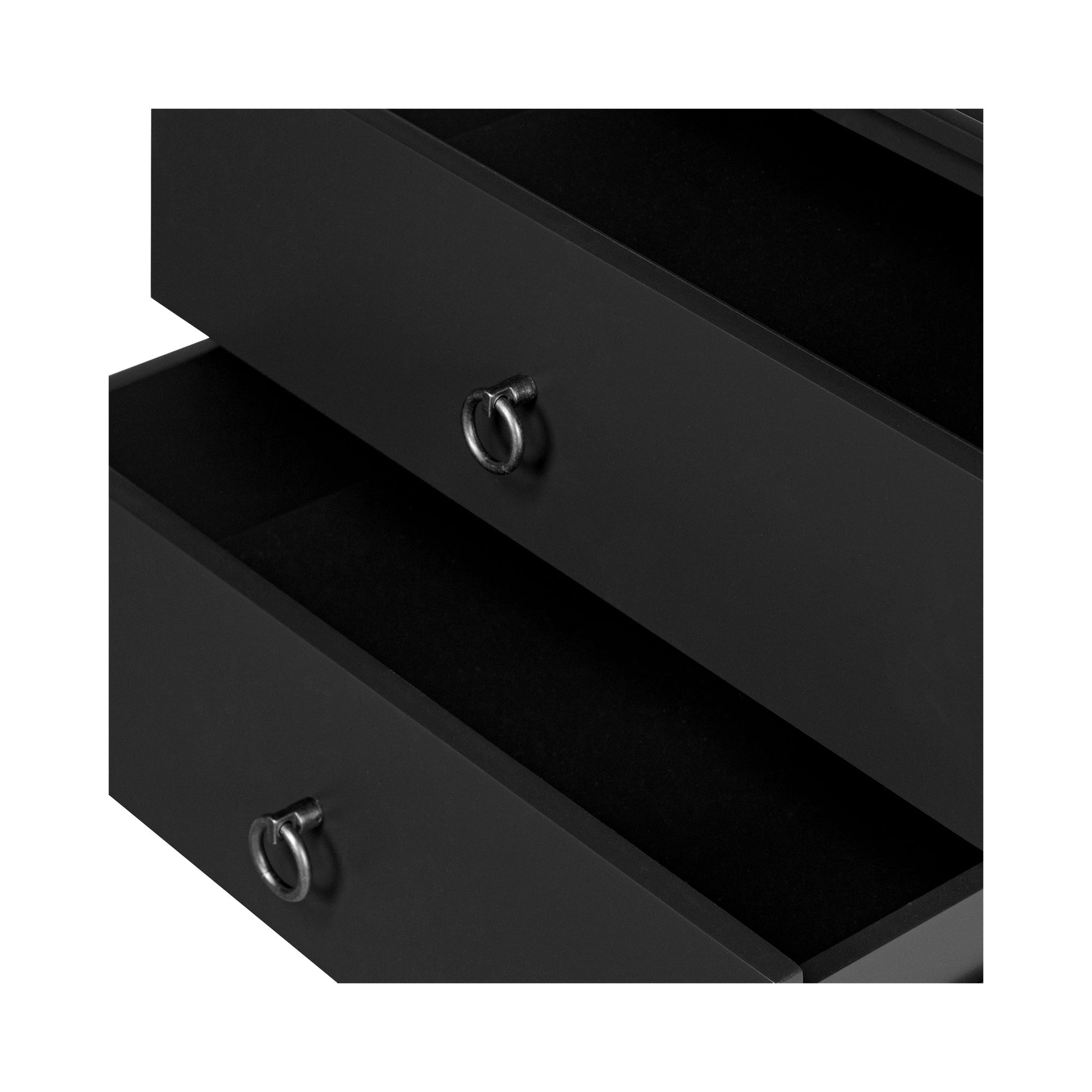 Reagan Black Nightstand - Ornate Home