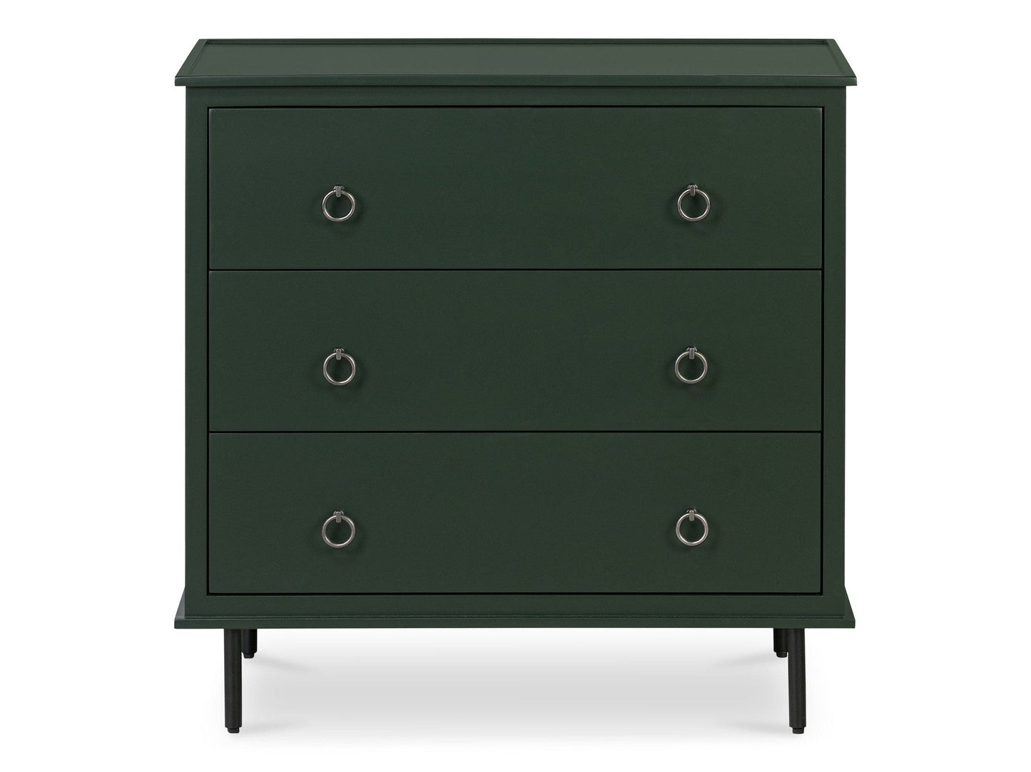 Reagan Deep Green 3 Drawer Nightstand - Ornate Home