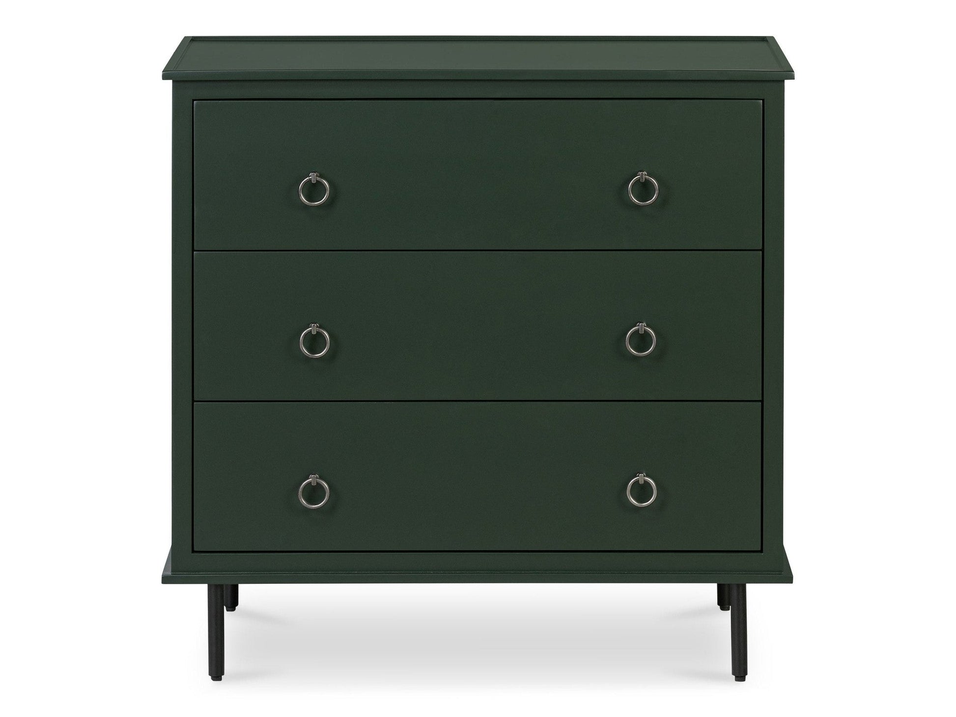 Reagan Deep Green 3 Drawer Nightstand - Ornate Home
