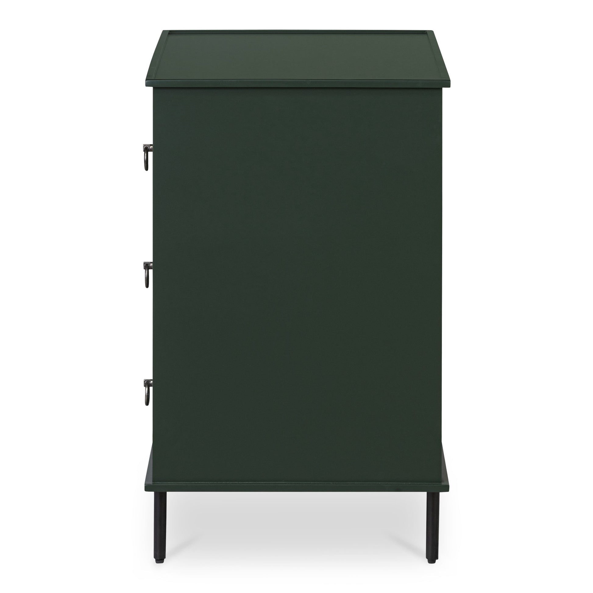 Reagan Deep Green 3 Drawer Nightstand - Ornate Home