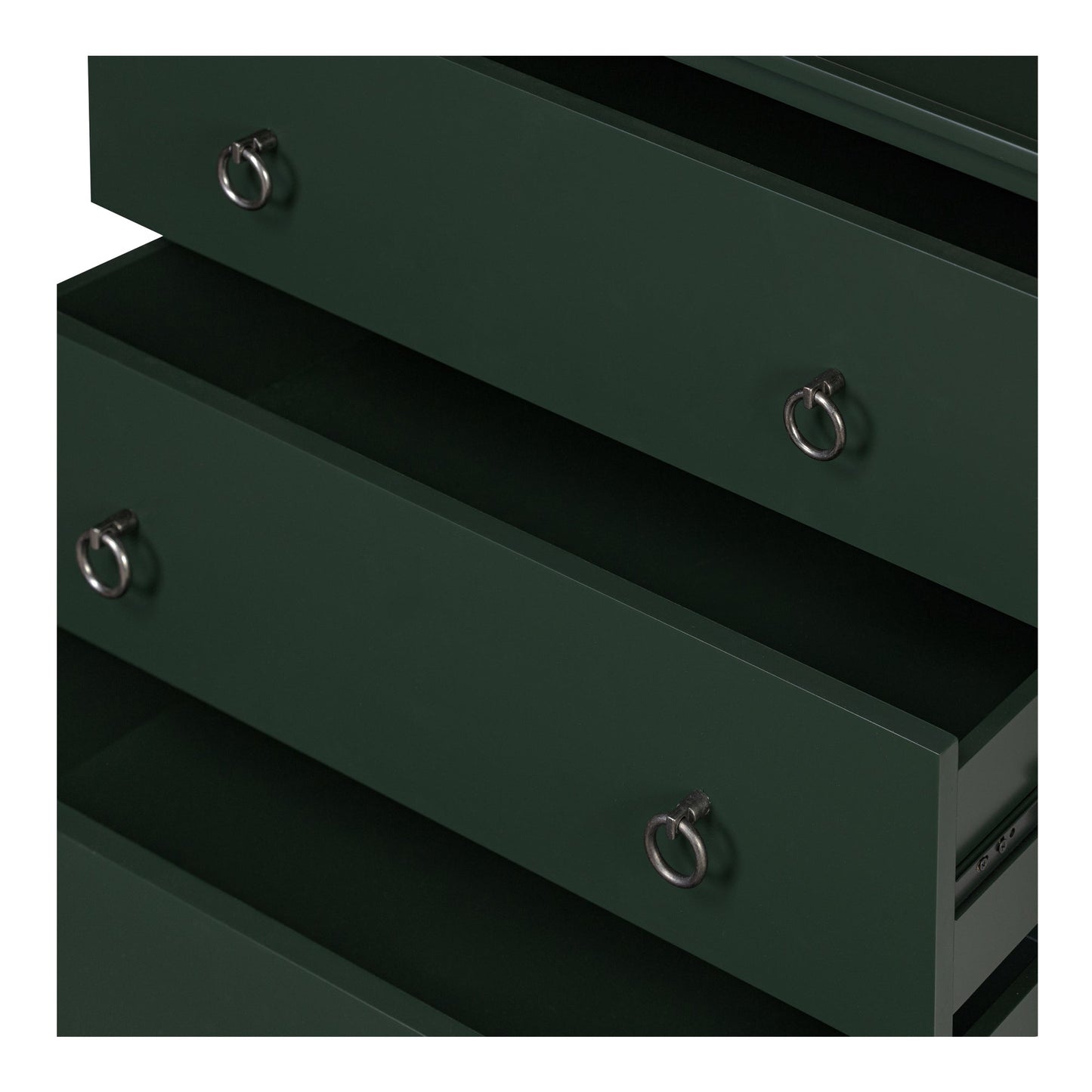 Reagan Deep Green 3 Drawer Nightstand - Ornate Home