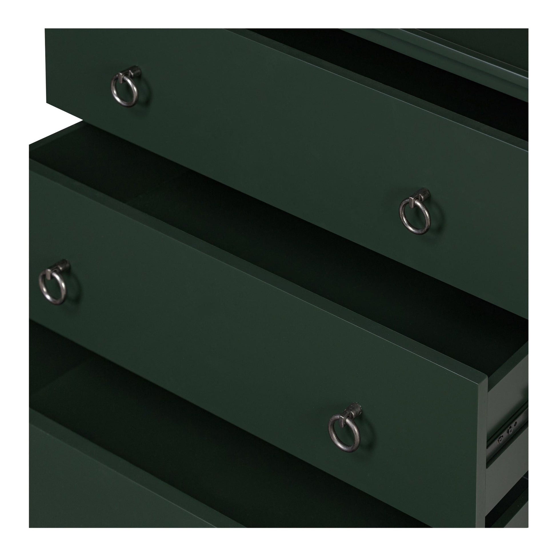 Reagan Deep Green 3 Drawer Nightstand - Ornate Home