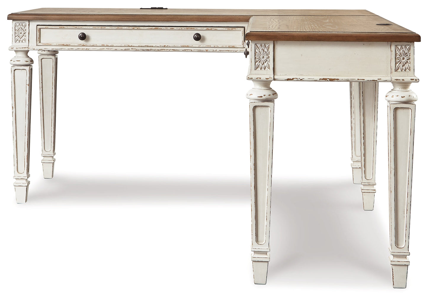 Realyn Two-tone Home Office Desk & Bookcase- Viva Furn